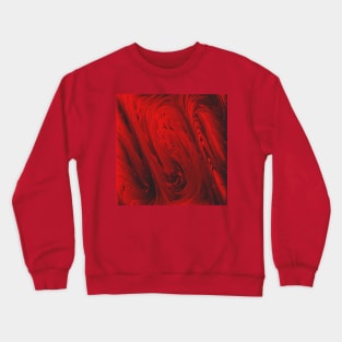 Red graphic swirling design Crewneck Sweatshirt